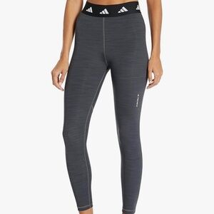 Adidas Techfit 7/8 Training Tights/Leggings, Small, Dark Gray/Black Heather